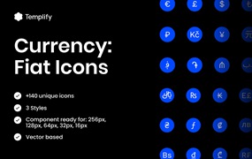 270+款时尚加密货币虚拟货币符号图标设计Figma/PNG/AI格式素材 Currency Icons: Crypto and Fiat