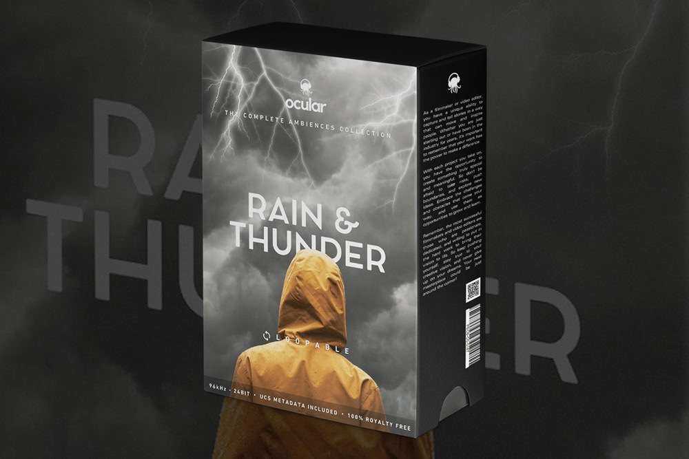 60组舒缓雷声雨声轰鸣声无损音效素材 Ocular Sounds – Rain and Thunder Sound Fx , 第1张