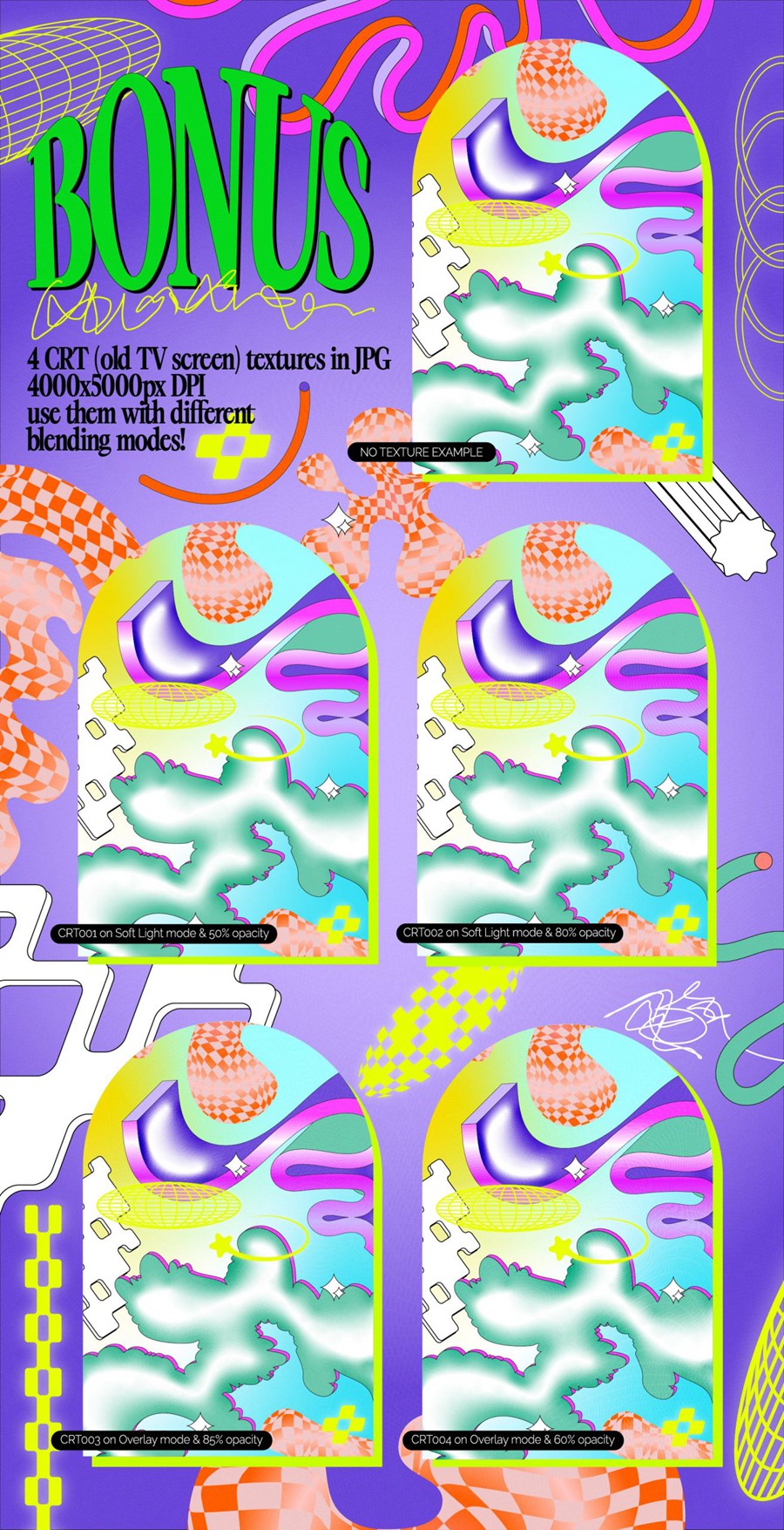 Postmodern Squiggle 2 Vector Clipart 复古后现代波浪形 PART2 PNG、AI矢量图抽象形状剪贴画 (波浪形、3D 形状、发光图形、涂鸦等!) 图片素材 第12张