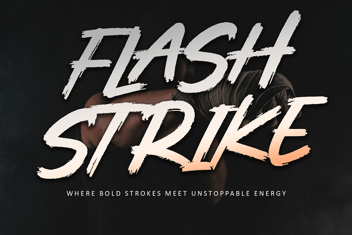 现代时尚品牌海报徽标设计手写英文字体安装包 Flashstrike , 第1张