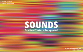 10款抽象艺术渐变颗粒噪点背景图片壁纸设计套装Sounds gradient texture background