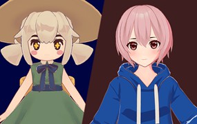 3ds Max卡通女孩3D建模渲染着色视频教程 中文字幕 Coloso – Modeling & Toon Shading Cartoon-Style Girl Characters