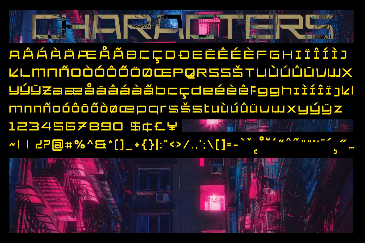 时尚赛博朋克杂志海报徽标设计装饰英文字体安装包 Klase – Cyberpunk Font , 第6张