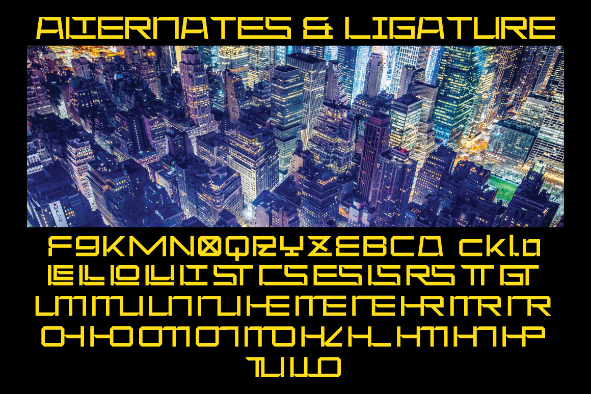 时尚赛博朋克杂志海报徽标设计装饰英文字体安装包 Klase – Cyberpunk Font , 第7张