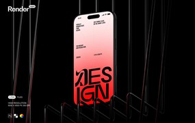 3款暗黑系工业风UI界面设计苹果iPhone 16 Pro展示效果图PS贴图样机模板iPhone 16 Pro Mockup Set