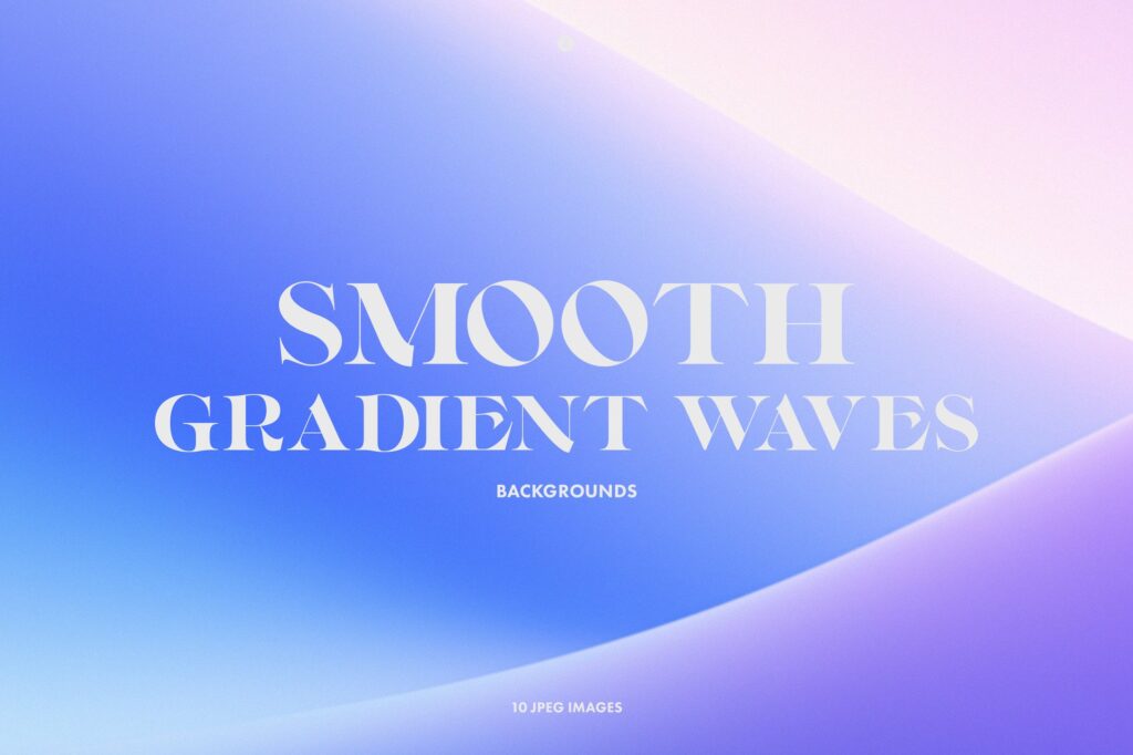 10款波浪彩色渐变弥散光抽象艺术背景壁纸图片Gradient Soft Wave Backgrounds , 第1张