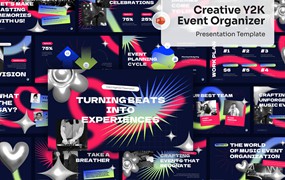 创意炫彩品牌营销策划演示文稿设计ppt模版 Creative Y2K Event Organizer PowerPoint