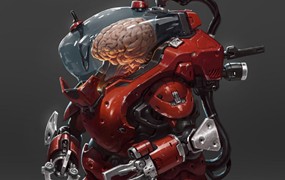 Ps未来科幻机甲机器人角色概念手绘绘画教程 中文字幕Vertex School – Character Design for Games with Kory Hubbell