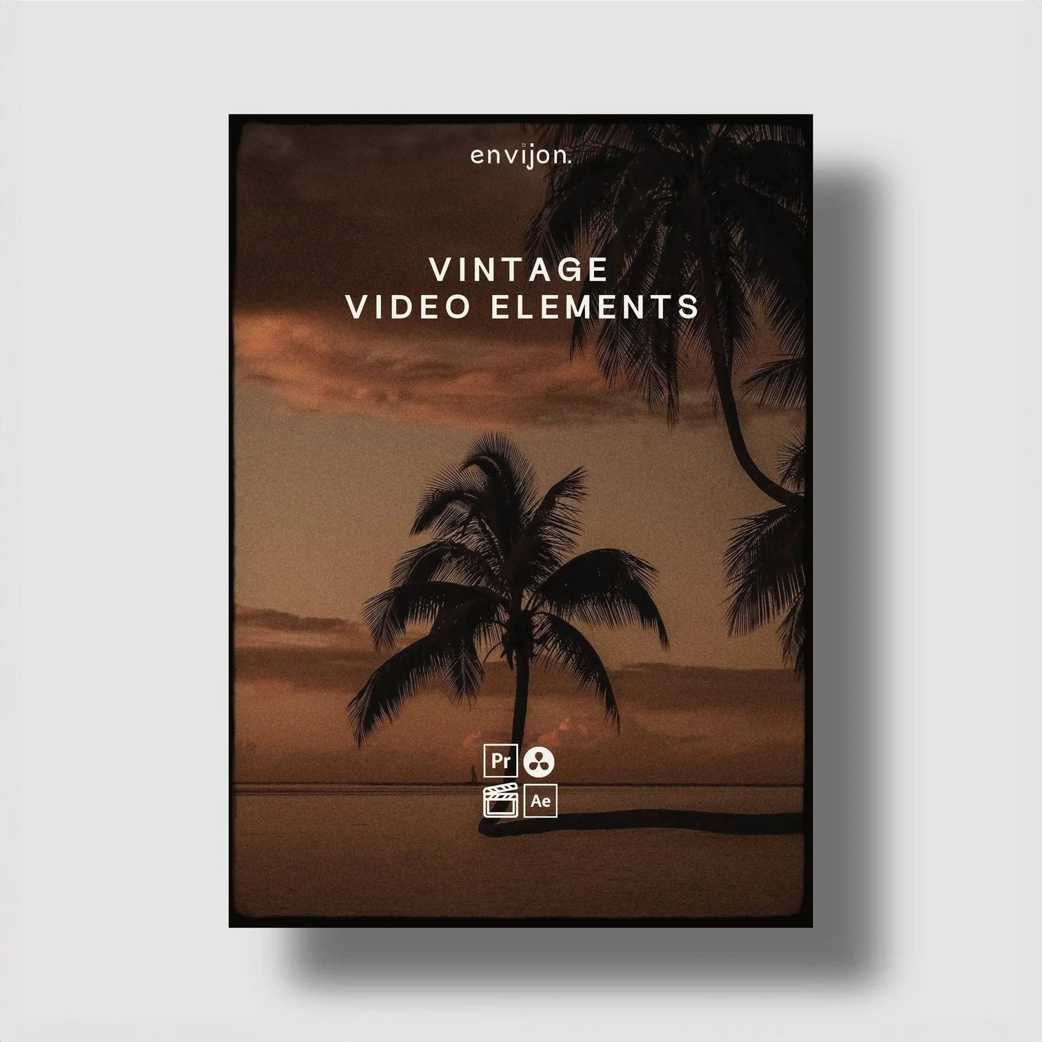 老式胶片颗粒薄膜污垢覆盖叠加纹理视频素材 Envijon - Vintage Video Elements , 第1张