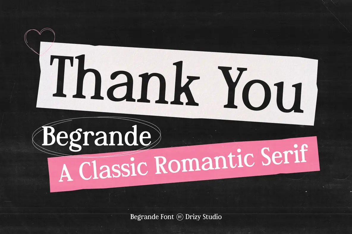 优雅复古杂志婚礼请柬徽标设计衬线英文字体安装包 Begrande – Classic Romantic Serif Font , 第5张