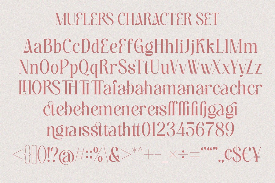 时尚优雅品牌包装婚礼设计衬线英文字体安装包 Muflers – Ligature Serif , 第7张