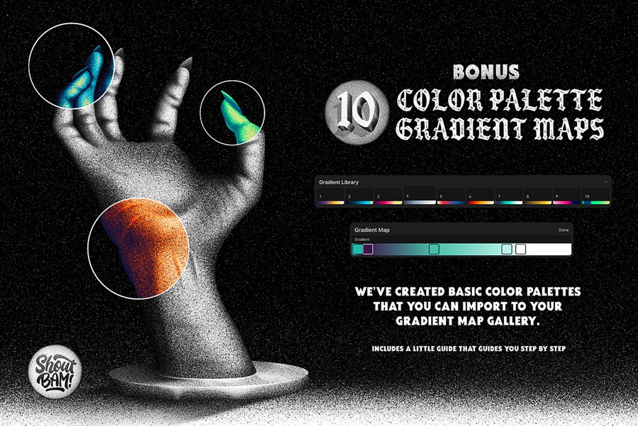 20款复古颗粒燥点3D绘画效果Procreate着色器笔刷画笔素材The Grainers Brush Set , 第13张