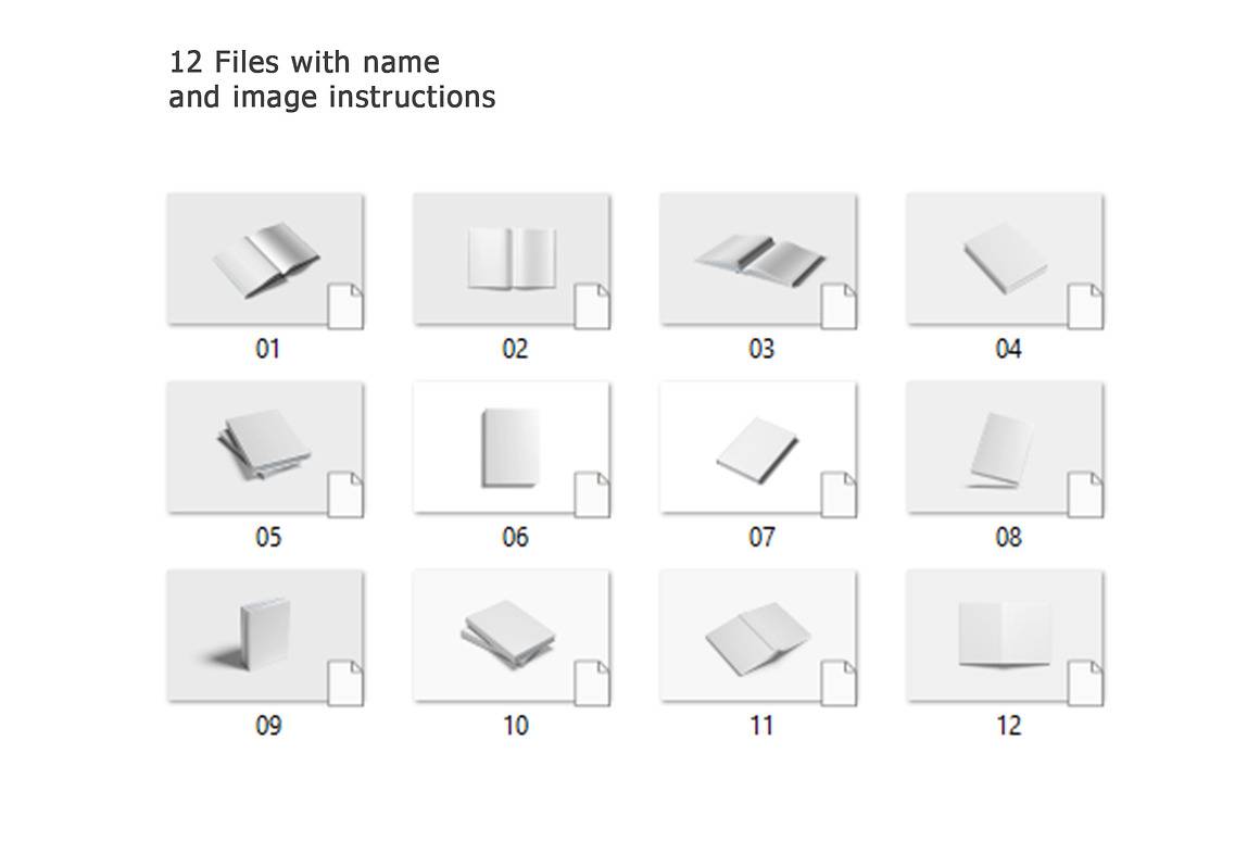 12款逼真硬皮书籍画册设计展示效果图PS贴图样机模板素材Hardcover Book Mockup , 第8张