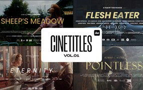 Pixflow – Cinematic Titles Vol.01 AE模板 专业史诗电影片头纪录片音乐视频海报预告片文本标题动画模板