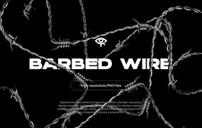 50款暗黑死亡地下摇滚金属围栏铁丝网潮流艺术png免抠图片素材Barbed Wire PNG