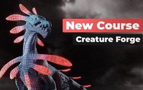 Blender生物3D雕刻建模着色渲染全流程视频教程 中英文字幕 CGBoost – Creature Forge