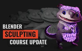 Blender掌握3D雕刻建模渲染动画视频教程 中英文字幕CGBoost – Master 3D Sculpting in Blender