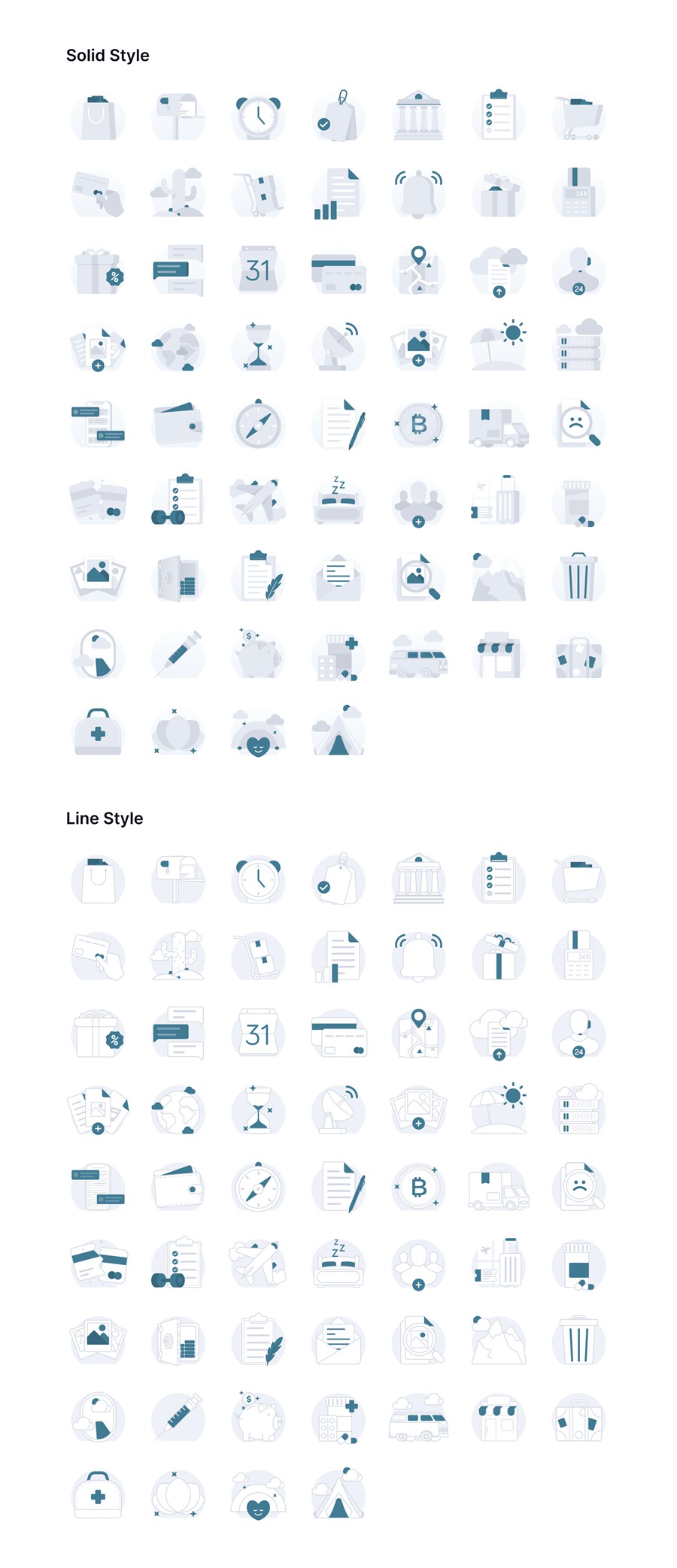 120款网站APP UI界面设计扁平化图标Icons设计Ai/Figma/Png格式素材Empty States Icon Set – V1.0 , 第4张