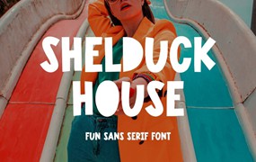 现代优雅品牌服装包装杂志徽标设计无衬线英文字体安装包 Shelduck House Sans Serif Font