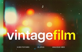 24款高清老式胶片漏光光斑耀斑怀旧背景图片设计素材Vintage Film Textures