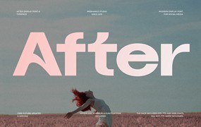 现代美学杂志海报徽标设计无衬线英文字体安装包 After – Modern Display Sans-Serif Font family