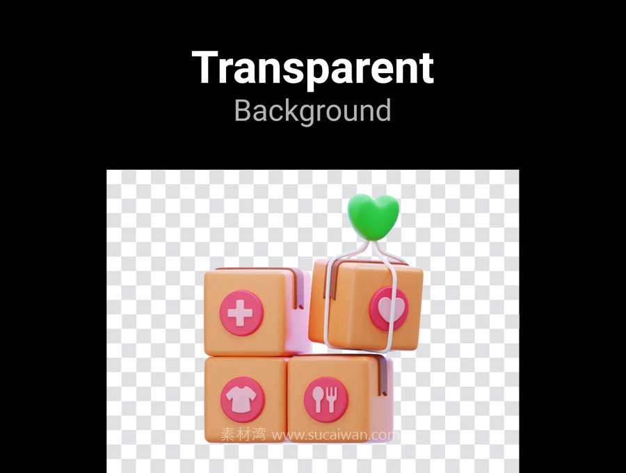 15款3D质感慈善爱心捐赠UI界面图标Icons设计Blender/Png格式素材Charity & Donation 3D Icon Pack , 第4张