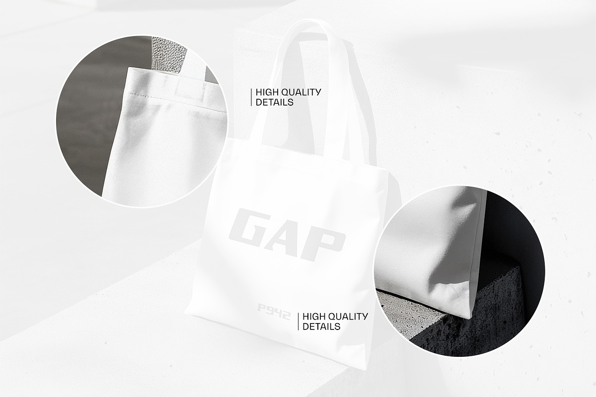 逼真都市风帆布袋手提袋设计vi贴图效果图psd样机模板素材Tote Urban Bag Mockup , 第3张