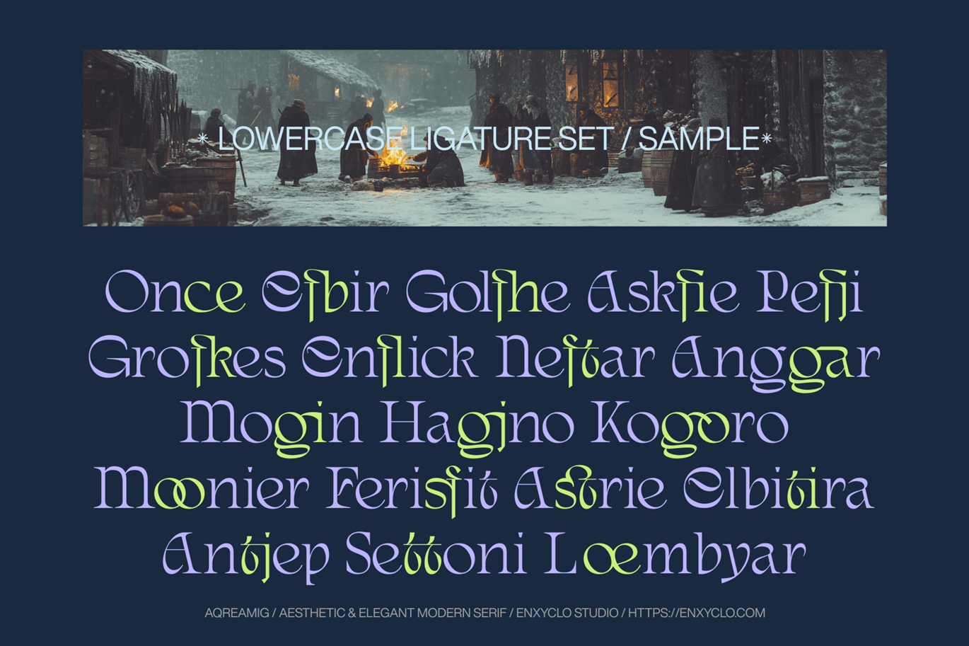 现代复古杂志海报网站徽标设计衬线英文字体安装包 Aqreamig – Modern Elegant Luxury Ligature Serif , 第2张