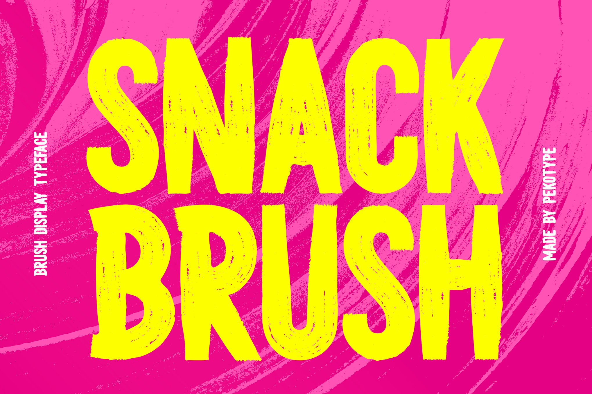 时尚品牌海报包装徽标设计无衬线英文字体安装包 Snack Brush – Bold Display Typeface , 第1张