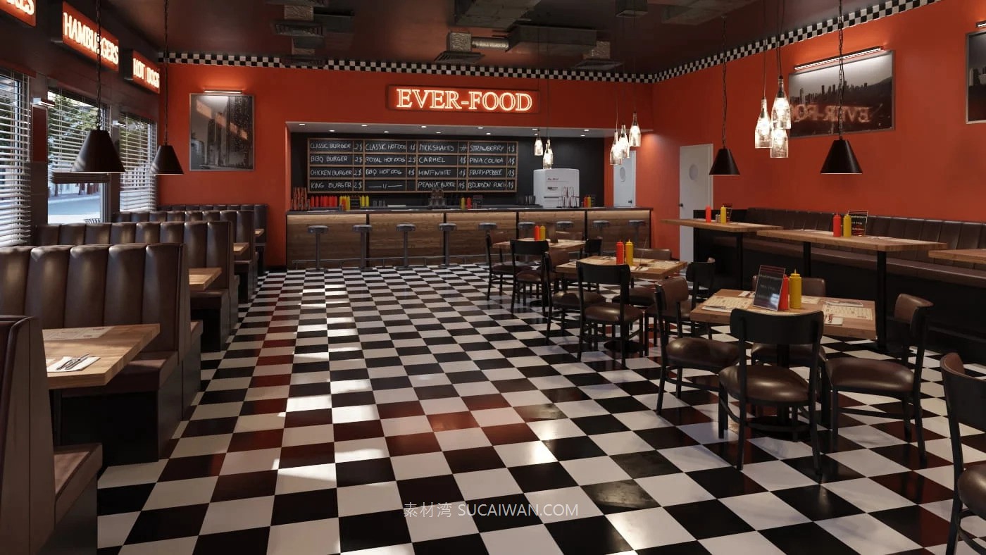 3ds Max 10款餐厅饭店酒店咖啡馆室内场景3D模型Evermotion – Archinterior Vol.52 , 第7张